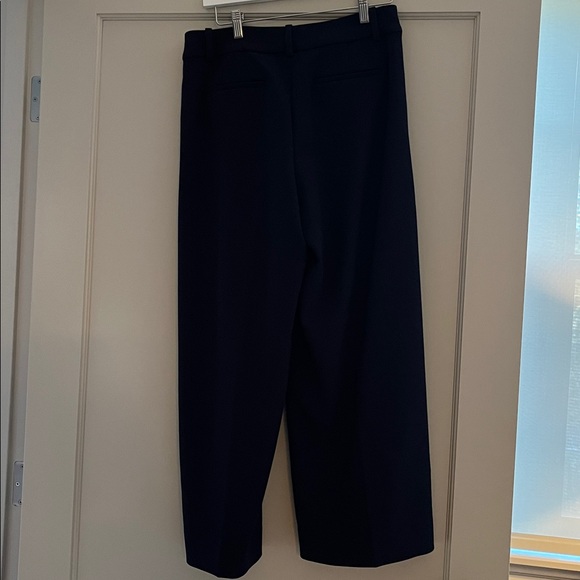 NWOT J. Crew | Sydney Wide Leg Crop Pants in Four Season Stretch | Navy | 8 - Picture 6 of 14